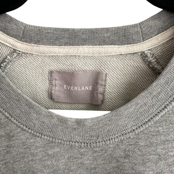 Everlane "Pando" Cotton Crewneck Sweatshirt Organic Cotton Grey Size XS - Picture 2 of 5